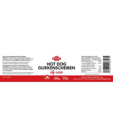 Buy HOT DOG WORLD Hot Dog Cucumber Slices 1kg - Premium Quality for International Shipping - Buy Online on GoSupps.com
