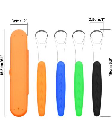Xiyinli Stainless Steel Tongue Scraper - Double-Sided Curved Tongue Cleaner for Adults & Kids | Reduces Bad Breath & Improves Oral Hygiene - Buy Online on GoSupps.com