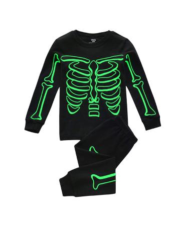 Unosheng gloves toddler set made of bright cotton Halloween pajamas nightwear boys boys outfits and set dinosaur Bad Schwarz 6-7 years