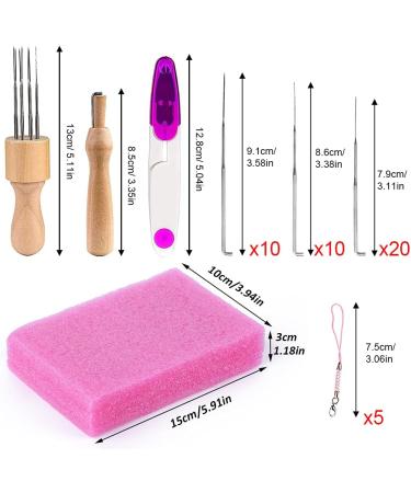 JNENERY Needle Felting Kit: 8 Needles, Tool Holder, Foam, Glue Stick, Fingercots, Scissors & Supplies for DIY Wool Felting - Buy Online on GoSupps.com