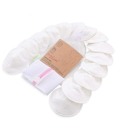 KeaBabies Comfy Nursing Pads With Comfy Contour Soft White 14 Pack