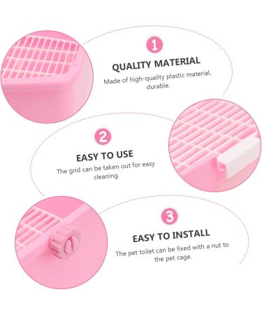 BESPORTBLE 1pc Rabbit Toilet Bathroom Bedding for Hamster Hedgehog Litter Pan Hamster Bedding Pets Plastic 24x23cm Pink - Buy Online on GoSupps.com