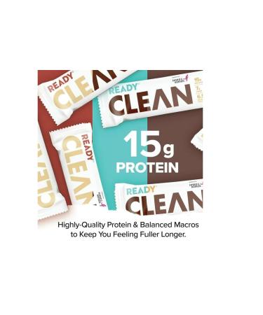 Ready Clean Protein Bars Variety pack Chocolate Peanut Butter Chocolate Chip Dark Chocolate Coconut Almond 5 servings per case total 3 cases/15 individual servings. - Buy Online on GoSupps.com