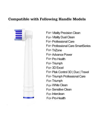 8 Pack Replacement Toothbrush Heads for Oral-B Braun Electric Toothbrushes - Compatible with Oral-B 7000/Pro 1000/9600/500/3000/8000 - Professional Brush Heads Refill - 1 Count - Buy Online on GoSupps.com