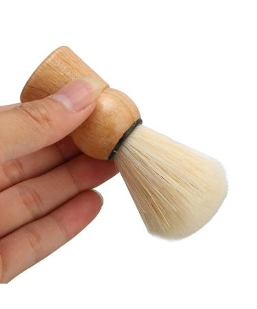 Professional Ergonomic Razor Brush with Wooden Handle - Synthetic Shaving & Makeup Tool for Facial Cleaning - Buy Online on GoSupps.com