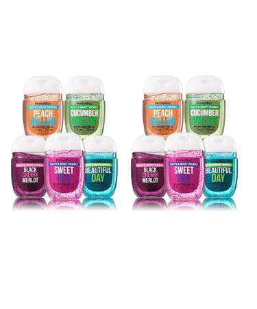 Bath & Body Works Classic Faves Pocketbac Bundle - 10 Antibacterial Hand Sanitizer Gels 1 Fl Oz - Buy Online on GoSupps.com