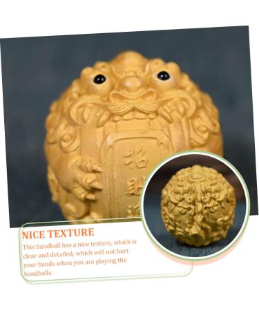 FOMIYES 2ST Noname Massage Balls for Hand Exercises - Peach Wood Feng Shui Pi Yao & Brass Bagua Mirror - Fitness & Health Tool - Buy Online on GoSupps.com