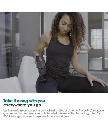 LAIRLUX EM-03Pro Carbon Percussion Massage Gun for Deep Tissue Muscle Relief - Buy Online on GoSupps.com