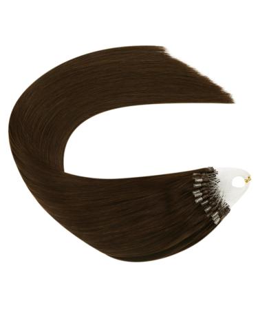 Ugeat Microring Extensions - Real Hair Chocolate Brown Remy Loop Extensions - Cold Fusion 50g 60cm - #4 Microring Hair Extensions with 50 Highlights - Buy Online on GoSupps.com