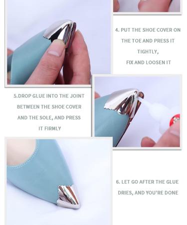 Metal High Heel Toe Cap Protector - Elegant Solid Color Tips for Durable Shoe Protection & Repair (3 Pairs - Buy Online on GoSupps.com