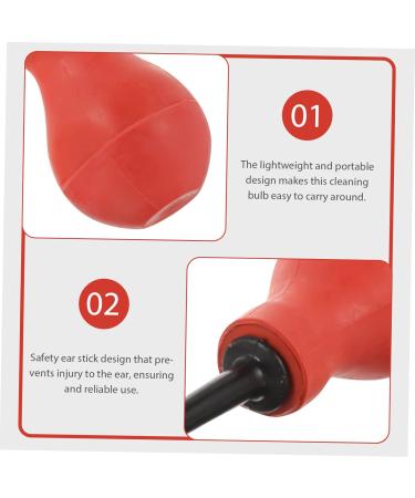 Lurrose 4-Pack Ear Cleaning Balls - Rubber Air Pump Suction for Safe Ear Hygiene - 15x5cm - Available in Different Colors - Buy Online on GoSupps.com