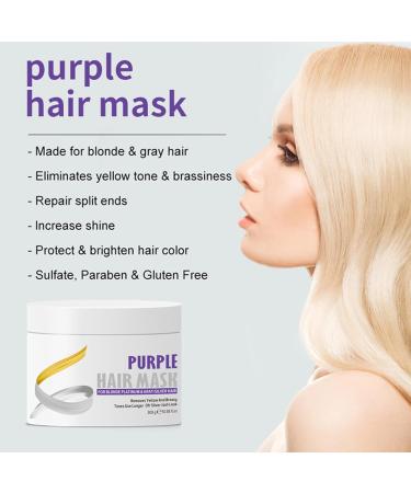 300ml Masque capillaire violet Correcteur de teinte blonde liminer la coloration jaune Shampooing d colorant Traitement des cheveux gris Apr s-shampooing neutralisant blond mauve hair - Buy Online on GoSupps.com