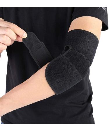Zer One Fitness Elbow Brace - Compression Support Sleeve for Tennis Elbow | Sports Elbow Support Pad Guard Strap (Black - Buy Online on GoSupps.com