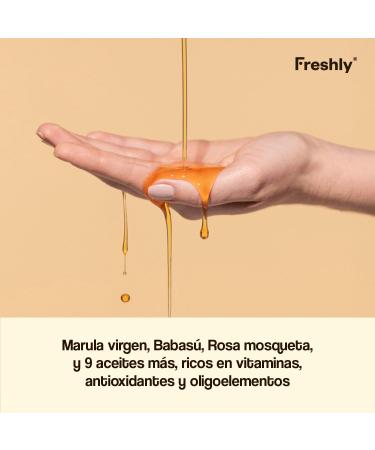 Freshly Cosmetics 100 natural body oil nourishes firms and reduces stretch marks Golden radiance Body Oil 200ml - Buy Online on GoSupps.com