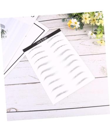 BIUDECO 2 Pairs Natural Brow Stickers Eyebrowsb Eyebrow Makeup Tools Eyebrow Stickers Patch Disposable Miss 21x15cm Black 003 - Buy Online on GoSupps.com