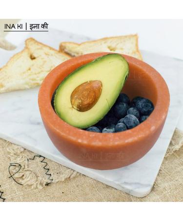 INA KI Natural Marble Multi Purpose Bowl in Pink - Perfect for Herbs, Salt and Pepper, Shaving - Buy Online on GoSupps.com