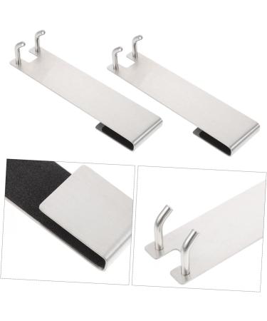 UKCOCO Clothes Rack 6 Pcs No Punching Hook Storage Hooks Kitchen Door Hanger Over Hanging Hook Glass Door Cabinet Door 18X4.2CMx3pcs Silver2x3pcs - Buy Online on GoSupps.com