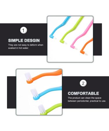 Small Toothbrush Set - 4pcs Double-Ended Interspace Brush for Braces & Detailed Oral Care - Buy Online on GoSupps.com