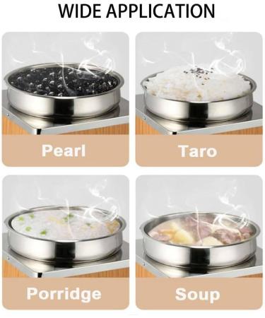 Chauffe-plats professionnels chauffe-th i res temp reuse chocolat 600 W avec chauffe-perles pot isolant pour tapioca pour la restauration et les salons de th au lait 3L - Buy Online on GoSupps.com