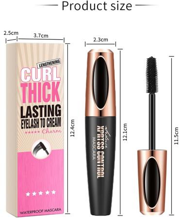 HOUSN Waterproof Mascara 4D Silk Fiber Volume Mascara Black Thickening and Lengthening Mascara Lasts All Day Smudge-Proof Adds Natural Glamour - Buy Online on GoSupps.com