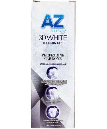 3x Dentifricio AZ 3D White Perfezione Carbone - Whitening Toothpaste with Coal Powder (50ml) + Free Beni Culinari Keychain | International Shipping Available - Buy Online on GoSupps.com
