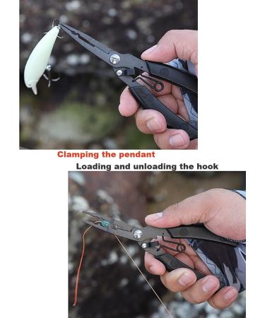 HZXINWANG Fishing Pliers Set - Aviation Aluminum Line Cutters, De-Hookers, Weaving Scissors - Saltwater Resistant Fishing Gear - Black Lightweight Design - Buy Online on GoSupps.com