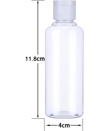 6 Pack Transparent Travel Bottles Set - 100 ML Leak-Proof with Funnel for Flights & Vacations - Buy Online on GoSupps.com