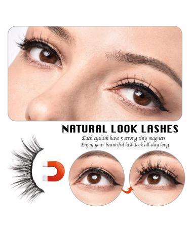 10 Pairs Magnetic Eyelashes & Eyelash Kit with Magnetic Liner | Natural Look, Reusable False Lashes | No Glue Needed - QDPRXD - Buy Online on GoSupps.com