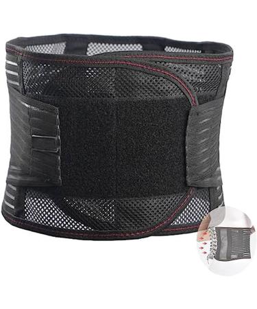 Back bandage support belt lumbar support back bandage for lifting back pain sciatica scoliosis herniated disc adjustable support belts lower back band with removable (color M black