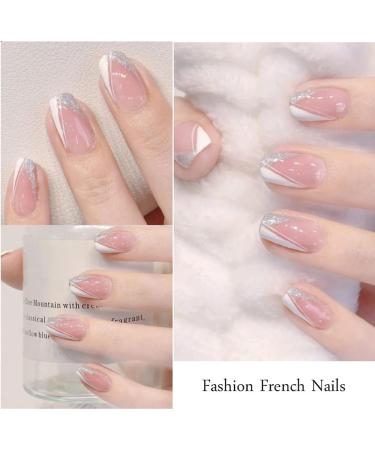 8 Sheet French Tip Colorful Nail Art Stickers Decals Self-Adhesive Line Design Manicure Tips Nail Decoration for Women Girls Gift - Buy Online on GoSupps.com
