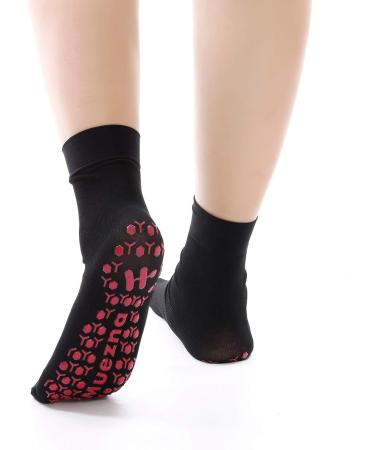 Warm Tourmaline Heating Socks for Pain Relief | Unisex Compression Foot Socks - One Size Black - Buy Online on GoSupps.com