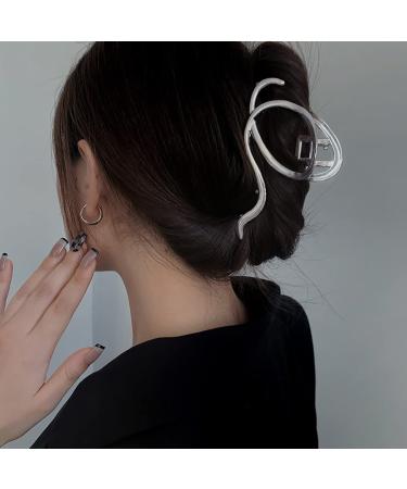 Large Irregular Gold Hair Claw Clip for Thin Hair - Punk Style Q Shape Hair Clamp for Women and Girls - Buy Online on GoSupps.com