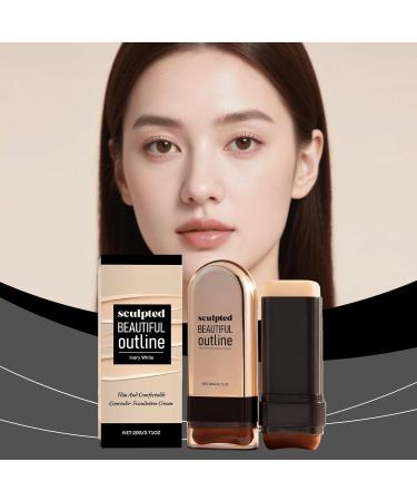 Nuvilo Ivory Concealer Foundation Stick with Mineral Oil and Beeswax creamy blendable coverage for smooth longlasting makeup 1 piece - Buy Online on GoSupps.com