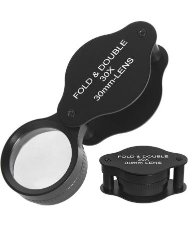 Mini Magnifying Glass 30X Folding Pocket Magnifier with Metal Protective Case Foldable Reading Magnifying Glass Portable Small Gift - Buy Online on GoSupps.com