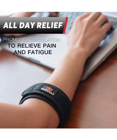 Indeemax Adjustable Compression Elbow Bandage for Men & Women | Pain Relief for Tennis & Golfer's Arm - Ideal for Tendonitis & Arthritis - Buy Online on GoSupps.com