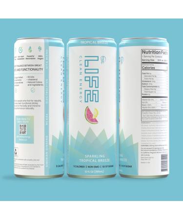 Equo Life Clean Energy Drink with Siberian Ginseng - Tropical Breeze 12 Fl Oz - Pack of 12 - Boost Your Energy & Vitality - International Shipping Available - Buy Online on GoSupps.com