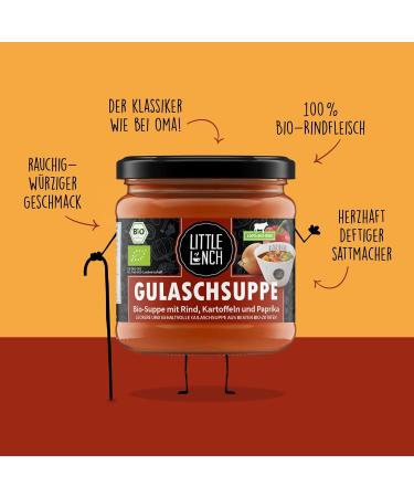 Organic Little Lunch Goulash Soup - 100% Beef Gluten-Free No Added Sugar Lactose-Free 6 x 350g - Buy Online on GoSupps.com