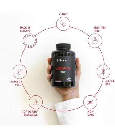 High Strength Taurine Supplement 1000mg Capsules (180 ct) Vegan | Pre Workout for Men & Women | Essential Amino Acid | Gluten Free by Zenement - Buy Online on GoSupps.com
