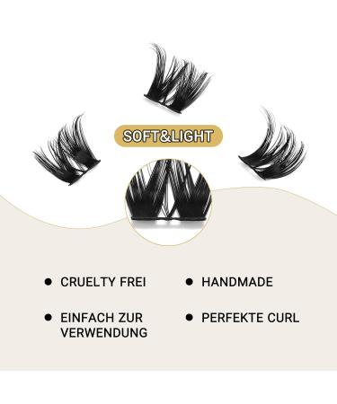 Cluster Lashes QueWel 72pcs DIY Eyelash Extensions Soft D Curl Mix 10-16mm for Home Make-Up - Buy Online on GoSupps.com