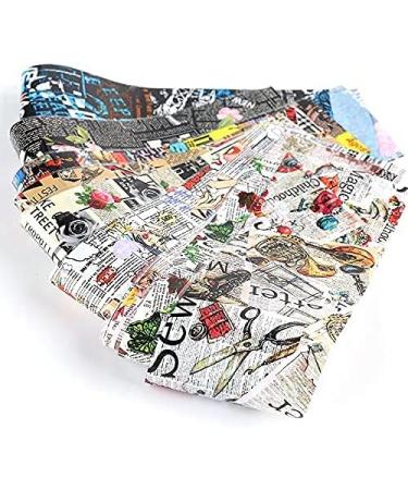 CHANGAR 10 Sheets Nail Foil Sticker Newspaper Magazine Style Foil Transfer Nail Decals Nail Foil Adhesive Stickers Starry Sky Manicure Transfer Tips Nail Art DIY Decoration - Buy Online on GoSupps.com