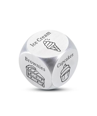 Valentines Anniversary Wedding Gift for Him Her Food Dice Gift for Women Men Dessert Decision Dice Sweety Gift for Dessert Lover After Dinner Choice Couple Date Night Gift for Boyfriend Girlfriend