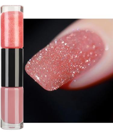 Quick Dry Pink Nail Polish 2 in 1 Glitter Nail Polish Set Long Lasting Glossy Easy to Apply No Need Cure Chip Resistant Nail Varnishes DIY Nail Art Gift for Women & Girls - Buy Online on GoSupps.com