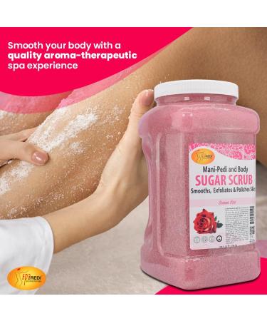 SPA REDI Sugar Body Scrub - Sensual Rose 128 Oz | Exfoliate Moisturize & Nourish for Glowing Skin - Best Body Exfoliator - Buy Online on GoSupps.com
