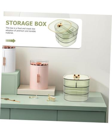 KICHOUSE Candy Plate Decor Food Tray Sympathy Baskets Dried Fruit Case Sweet Candy Case Grid Biscuit Box 15X15X13.5CM Green - Buy Online on GoSupps.com