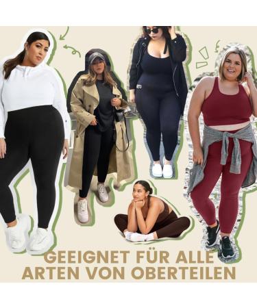 Buy TNNZEET Plus Size Leggings for Women - High Waist with Pockets Large Sizes 3XL - Perfect for Sports & Gym Black - Buy Online on GoSupps.com