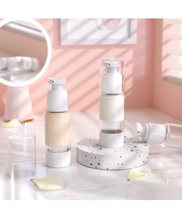 LONGWAY 1 Oz Clear Airless Cosmetic Cream Pump Bottle - Pack of 6 | Travel Size Dispenser for Shampoo & Foundation - Buy Online on GoSupps.com