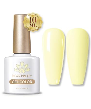 BORN PRETTY Yellow Gel Nail Polish Soak Off U V LED Nail Lamp Gel Polish Nail Art Manicure Salon DIY Home 10ML