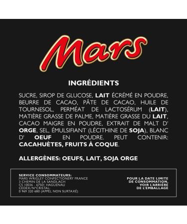 MARS - Milk chocolate and caramel bars - 10 bars of 45g - 450g - Buy Online on GoSupps.com
