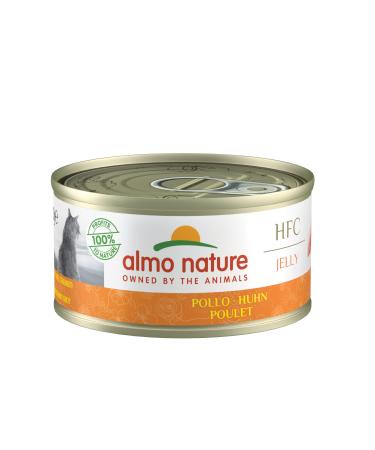 Almo Nature HFC Jelly Chicken wet food for adult cats 24 packs of 70 g each