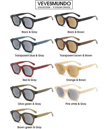 Vevesmundo Women s Retro Round Sunglasses - Blue Light Filter Reading Glasses with 1.0x Visual Strength & UV Protection - Yellow Sunny Glasses for Eye Health - Buy Online on GoSupps.com